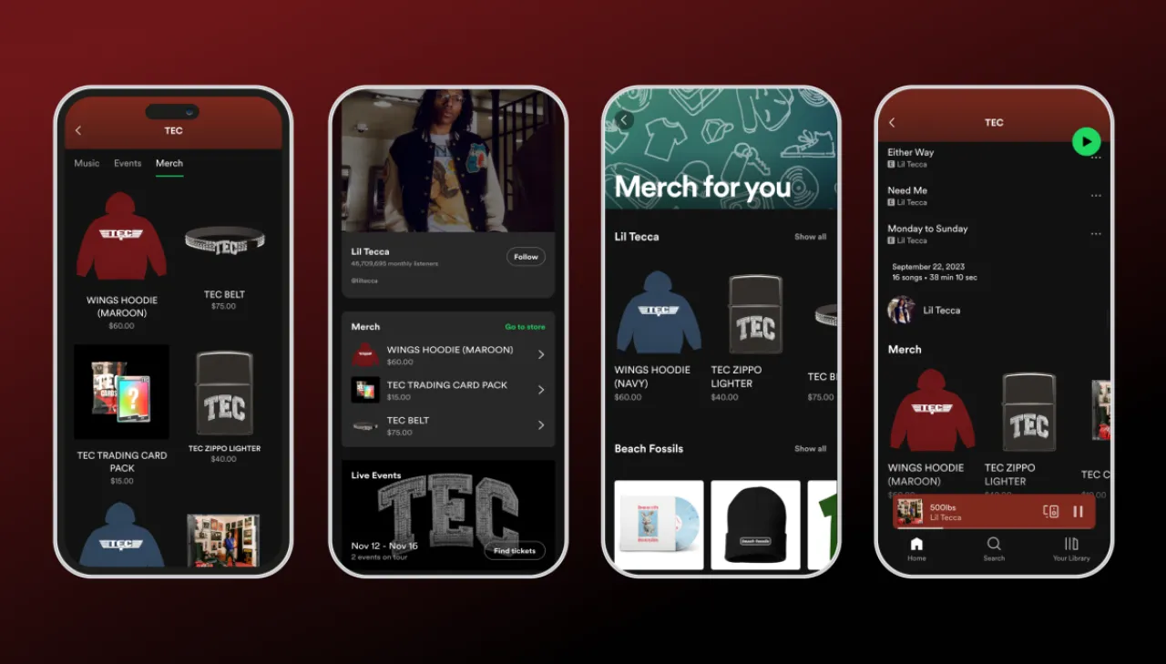 Spotify presenta Merch Hub, una plataforma para comprar artículos y merchandising de los artistas