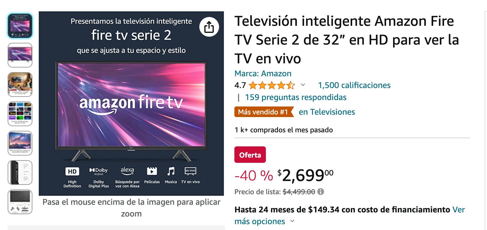 television inteligente fire tv amazon smart tv