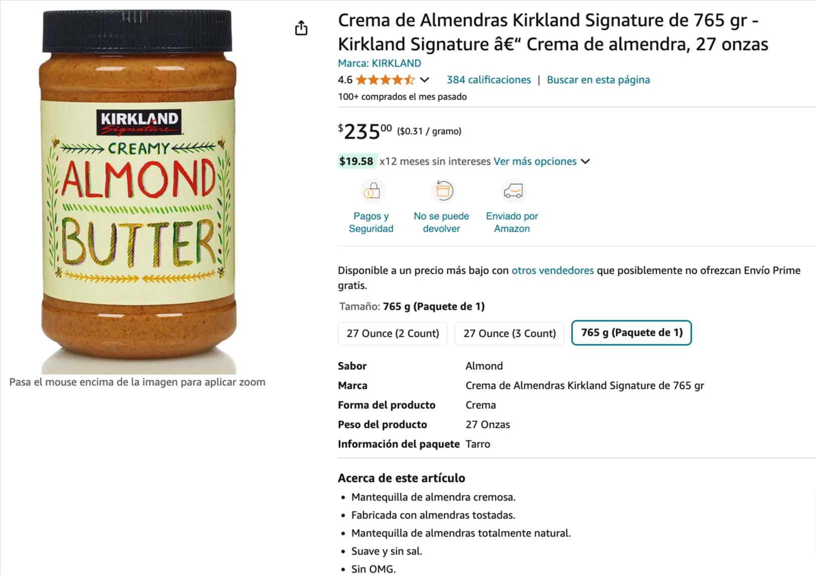 Productos de Amazon a la venta en Costco